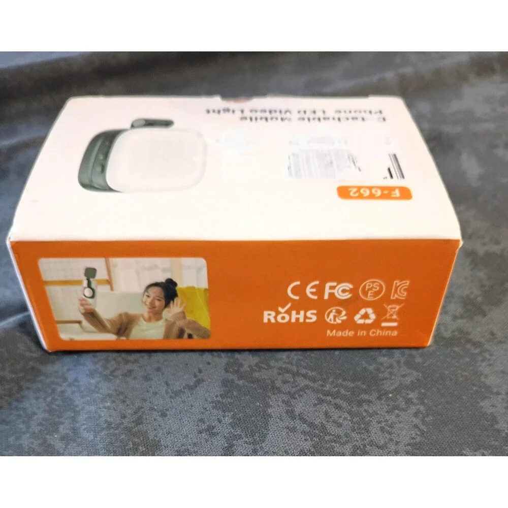F-662 Detachable Clip-On LED Streaming Selfie Light Bi-Color Phone Laptop Tablet